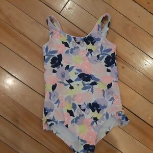 Carter's One Piece Swimwear Blue and Pink Floral